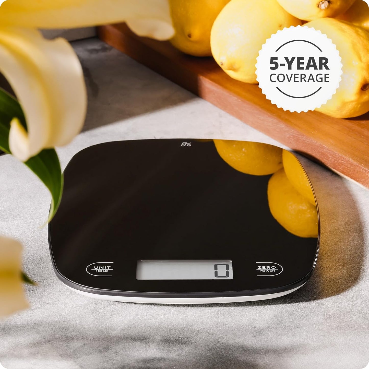 Food Scale โ Digital Kitchen Scale, 1G Precision, Easy-Tare & Quick Conversion, Slim Compact Design, Durable & Portable | Ideal for Cooking, Baking & Meal Prep (Glass, Black)