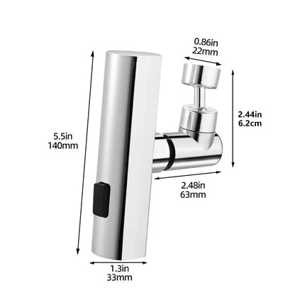 Kitchen Faucet Splash-Proof Artifact Waterfall Water Outlet Universal Rotating Bubbler Booster Extension Universal Joint