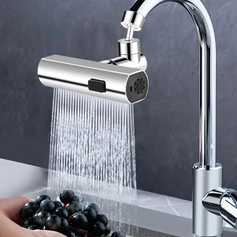 Kitchen Faucet Splash-Proof Artifact Waterfall Water Outlet Universal Rotating Bubbler Booster Extension Universal Joint