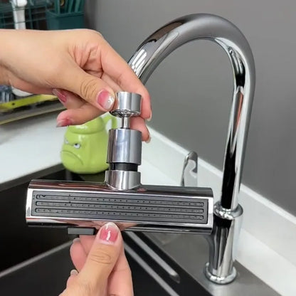 Kitchen Faucet Splash-Proof Artifact Waterfall Water Outlet Universal Rotating Bubbler Booster Extension Universal Joint