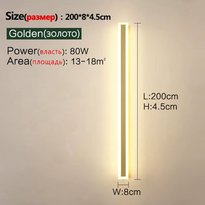 Outdoor Wall Lamp IP65 Waterproof Corridor Staircase Lamp LED Long Wall Lamp Outdoor Balcony Lamp Entrance Villa Garden Light