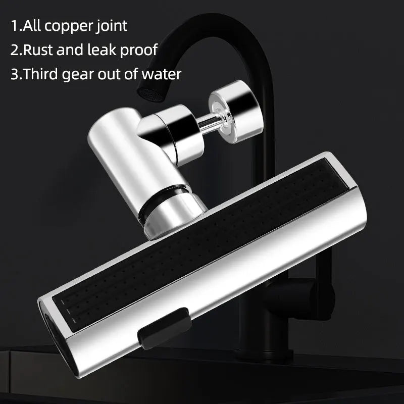Kitchen Faucet Splash-Proof Artifact Waterfall Water Outlet Universal Rotating Bubbler Booster Extension Universal Joint