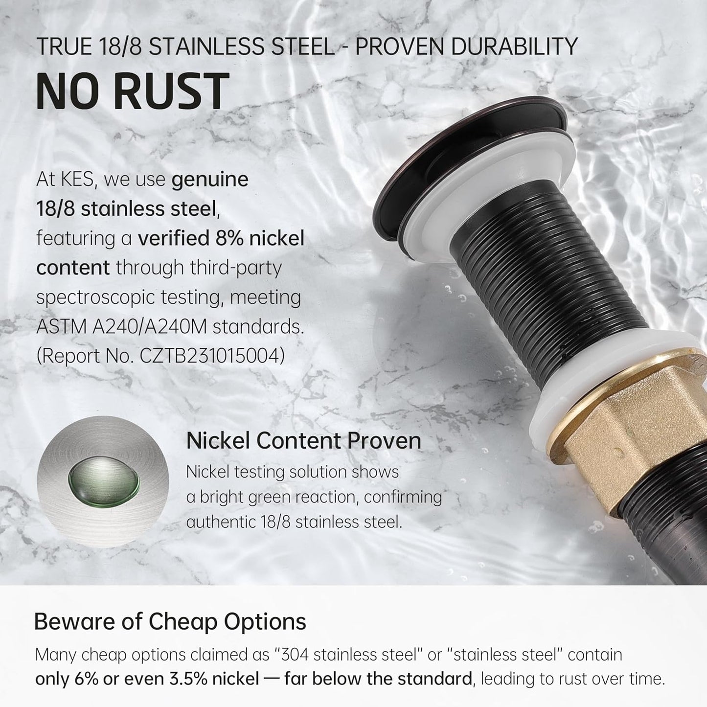 Bathroom Sink Drain with Strainer Basket Hair Catcher anti Clog Pop up Drain Stopper Vanity Vessel Sink without Overflow, Oil Rubbed Bronze S2013D-ORB