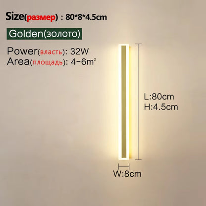 Outdoor Wall Lamp IP65 Waterproof Corridor Staircase Lamp LED Long Wall Lamp Outdoor Balcony Lamp Entrance Villa Garden Light