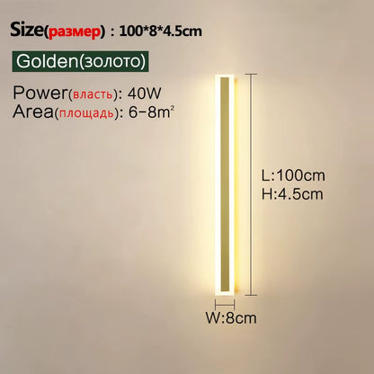 Outdoor Wall Lamp IP65 Waterproof Corridor Staircase Lamp LED Long Wall Lamp Outdoor Balcony Lamp Entrance Villa Garden Light
