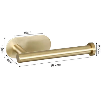 Stainless Steel Paper Towel Holder for Bathroom Kitchen No Punch Wall Mount Tissue Towel Roll Self Adhesive Toilet Storage Rack
