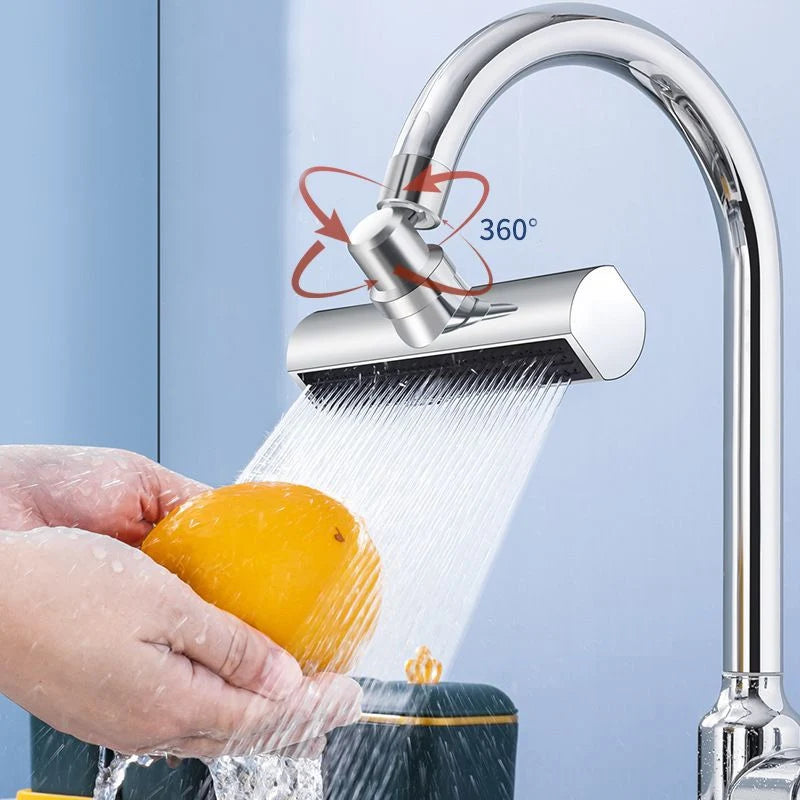 Kitchen Faucet Splash-Proof Artifact Waterfall Water Outlet Universal Rotating Bubbler Booster Extension Universal Joint