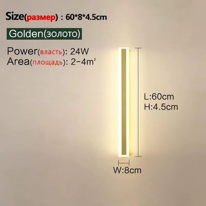 Outdoor Wall Lamp IP65 Waterproof Corridor Staircase Lamp LED Long Wall Lamp Outdoor Balcony Lamp Entrance Villa Garden Light