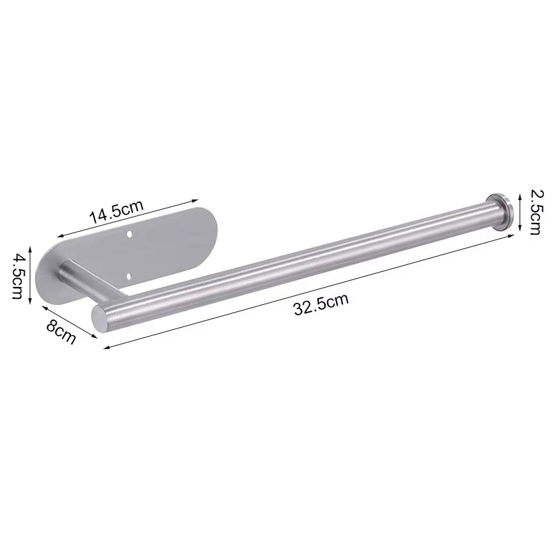 Stainless Steel Paper Towel Holder for Bathroom Kitchen No Punch Wall Mount Tissue Towel Roll Self Adhesive Toilet Storage Rack