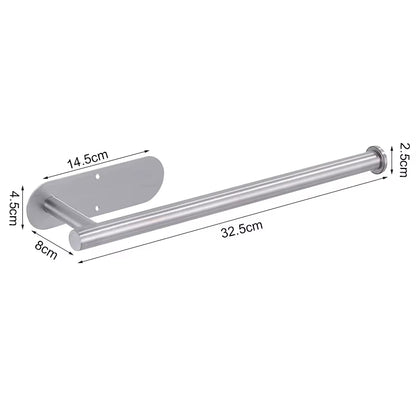 Stainless Steel Paper Towel Holder for Bathroom Kitchen No Punch Wall Mount Tissue Towel Roll Self Adhesive Toilet Storage Rack