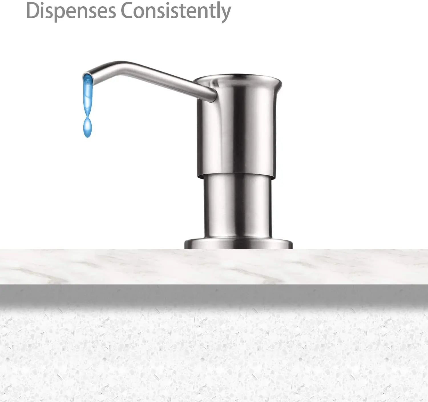 Samodra Liquid Soap Dispensers with 500Ml Bottle Stainless Steel Pump for Kitchen Sink Built in Chrome/Nickel Dispenser Soap