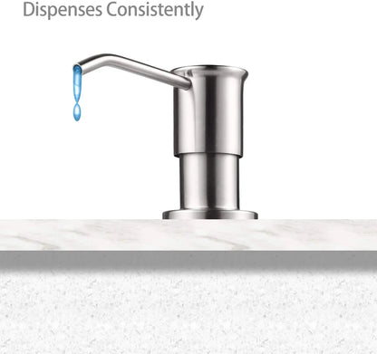 Samodra Liquid Soap Dispensers with 500Ml Bottle Stainless Steel Pump for Kitchen Sink Built in Chrome/Nickel Dispenser Soap