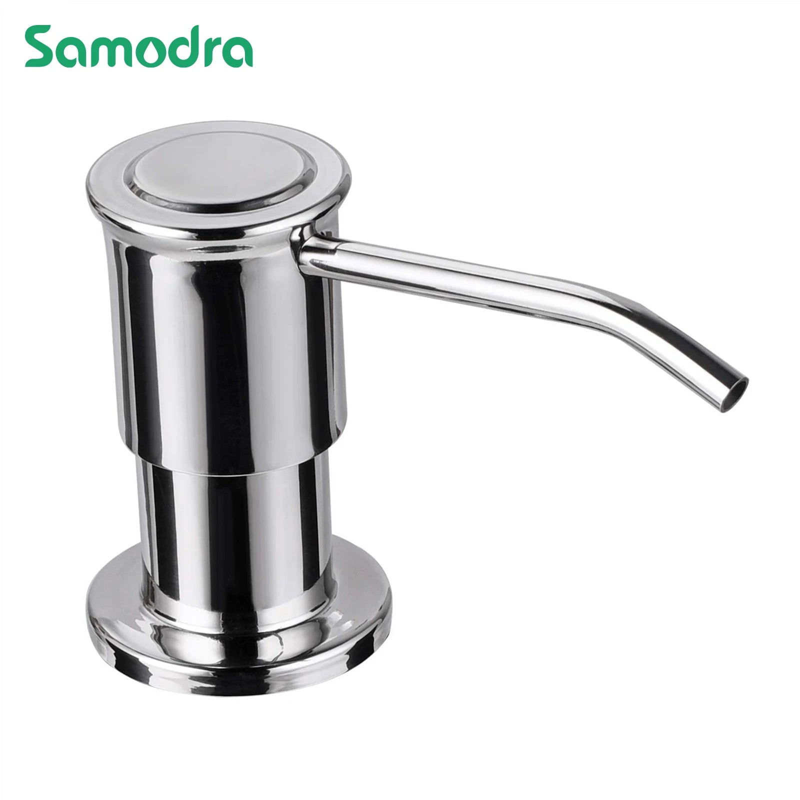Samodra Liquid Soap Dispensers with 500Ml Bottle Stainless Steel Pump for Kitchen Sink Built in Chrome/Nickel Dispenser Soap