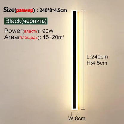 Outdoor Wall Lamp IP65 Waterproof Corridor Staircase Lamp LED Long Wall Lamp Outdoor Balcony Lamp Entrance Villa Garden Light